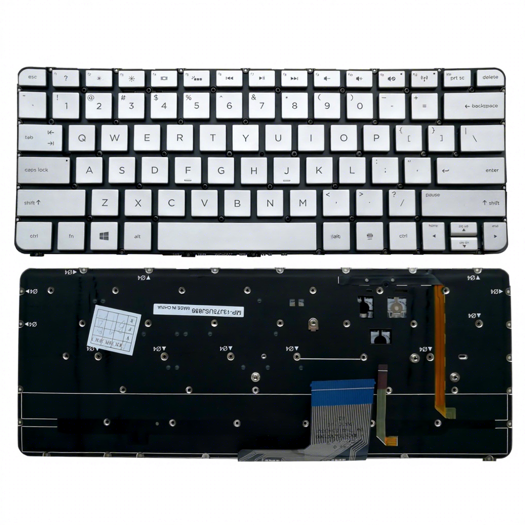 HP Spectre 13-3000/13t-3000 743897-001 Silver Replacement Laptop Keyboard with Backlight