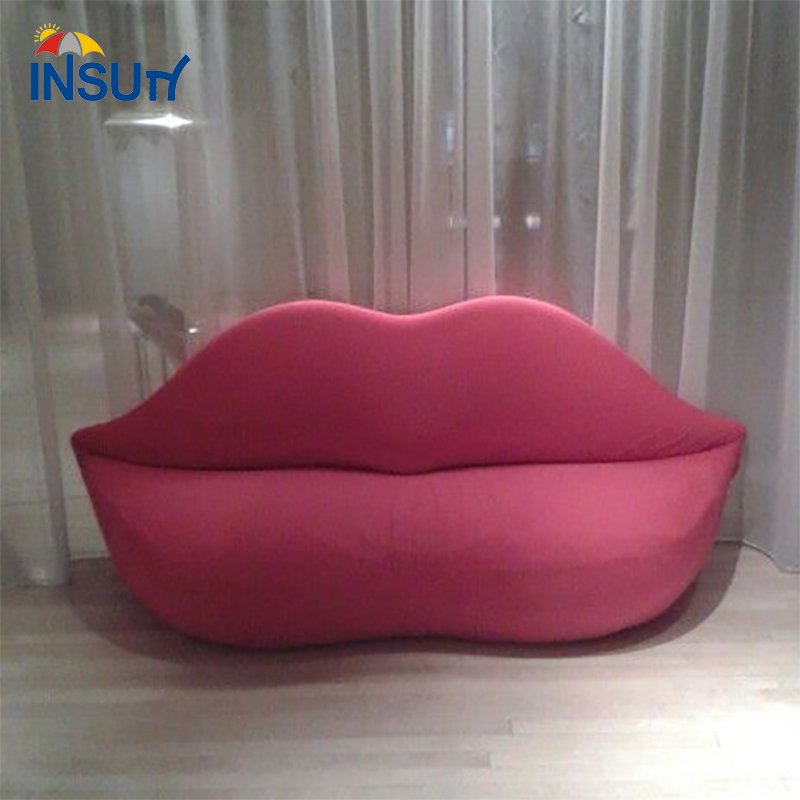 Light luxury beauty salon furniture, lip sofa, sexy pink red lazy sofa, bedroom furniture