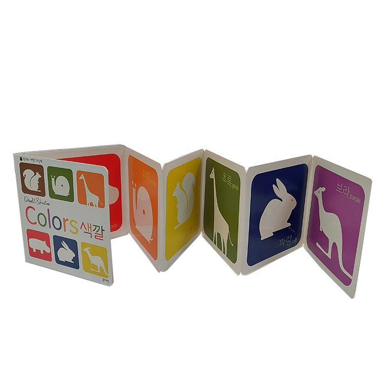 Customized Folding Books Black and White Baby Books Printed Sensory Board Books for Newborns and Preschoolers