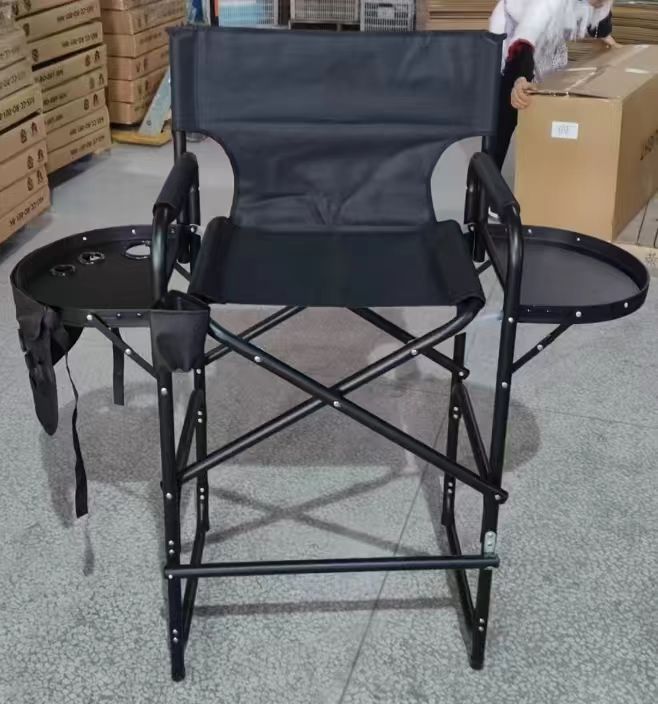 Metal Folding Chair - Outdoor Portable Upgraded High Director Makeup Artist Chair, Promotional Price for Modern Makeup Use