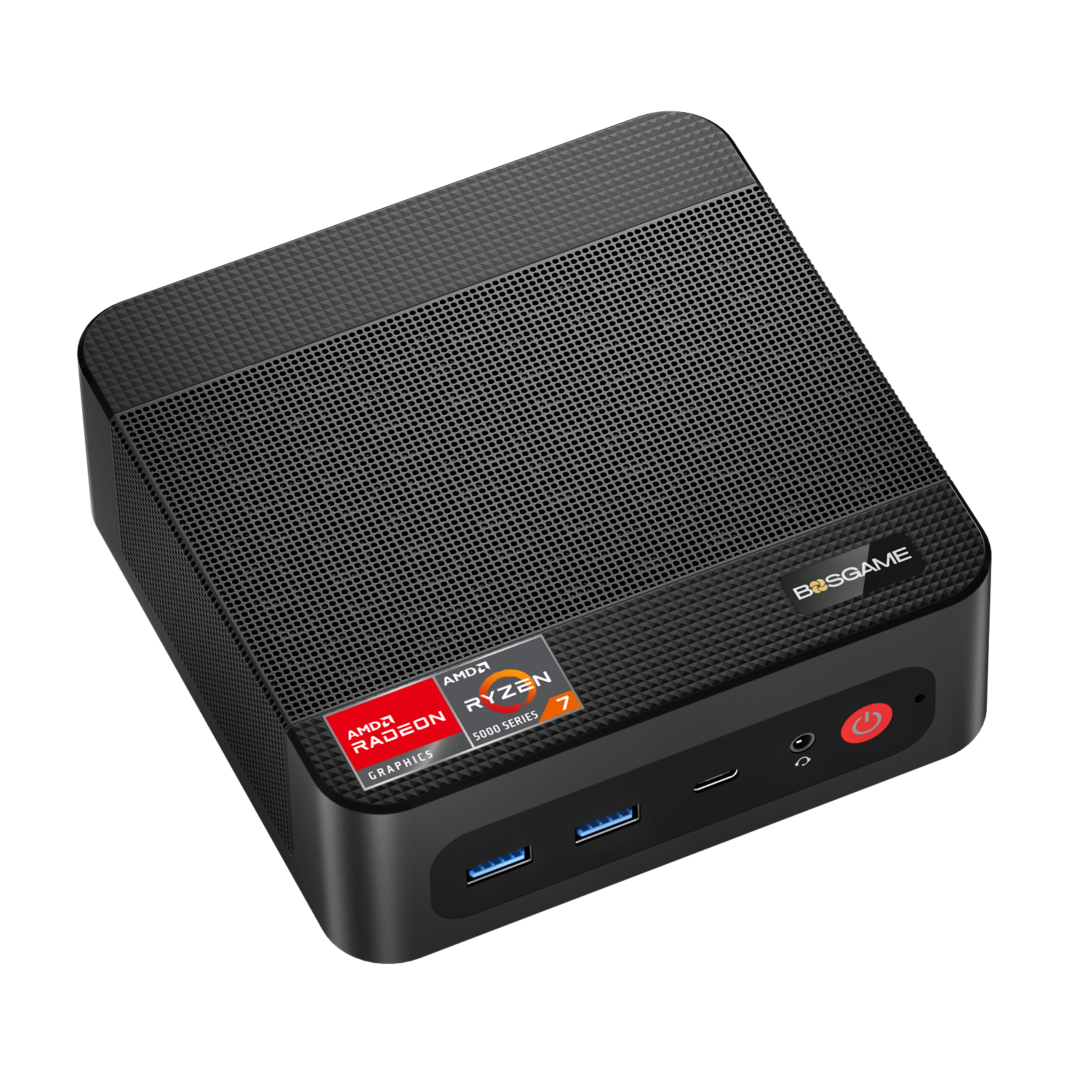 Bosgame P4 Mini Computer AMD Ryzen 7 5700U DDR4 PCIe Solid State Drive Dual LAN 2.5G&Wi Fi 6E&BT5.2 4k Triple Display