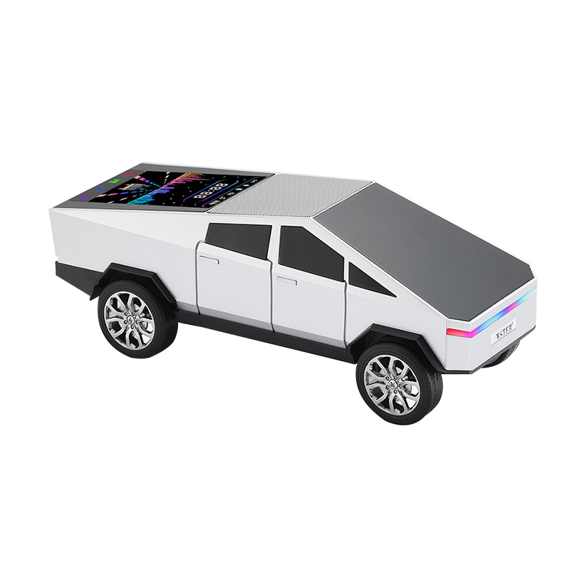 New Tesla Cyber Truck Model Speaker Gift Dynamic Color Screen Bass Cannon Wireless Audio