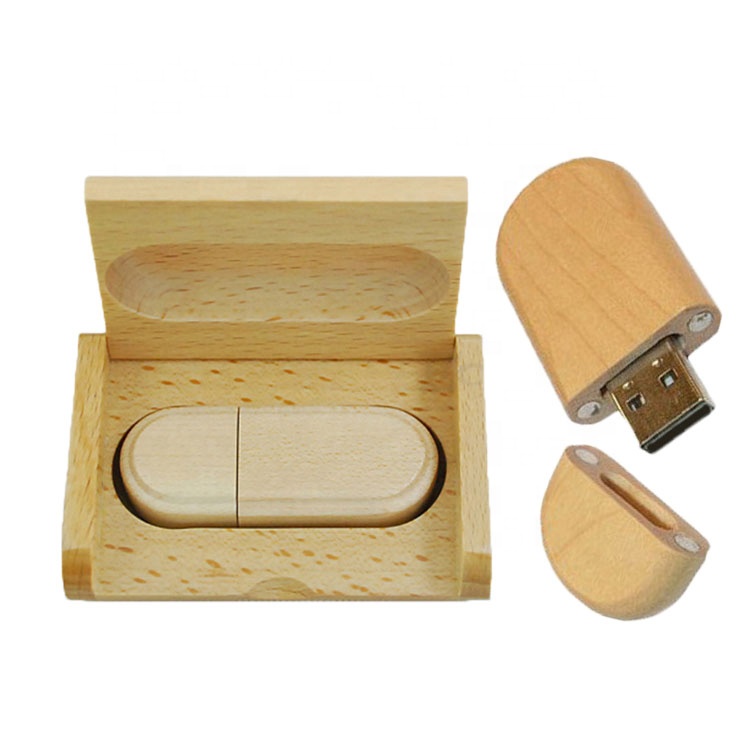 New customer logo wooden USB with box USB 2.0 flash drive 4Gb 8Gb 16Gb 32Gb USB drive wedding gift