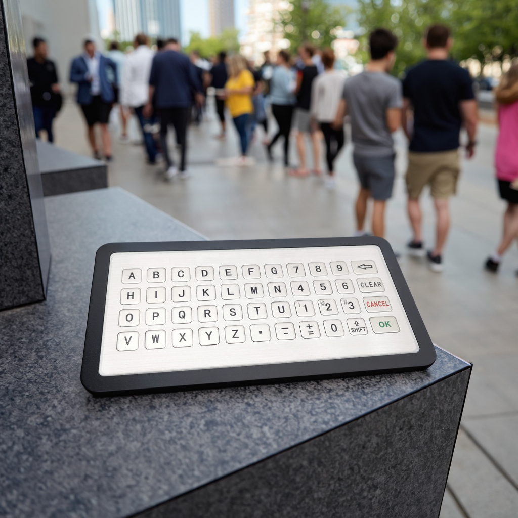 4X11 outdoor industrial metal alphanumeric waterproof USB 44 key stainless steel keyboard CE/FCC/ISO9001 certified durable